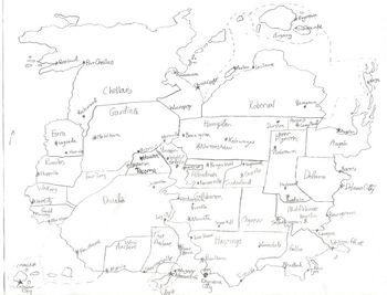 Map of Xanneria - Hand Drawn
