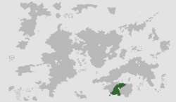 Map of Esportiva, with Grearia highlighted